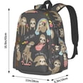 thumbnail image 3 of 17 Inch Backpack Cute Baby Sloth Laptop Backpack Shoulder Bag School Bookbag Casual Daypack, 3 of 6