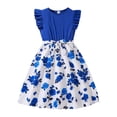 thumbnail image 1 of Odeerbi Niñas Verano Floral Vintage Túnica Vestido Algodón Ruffle Manga Princesa Vestidos Verano Impresión Retro Vestido Sin Mangas Cuello Redondo, 1 of 8