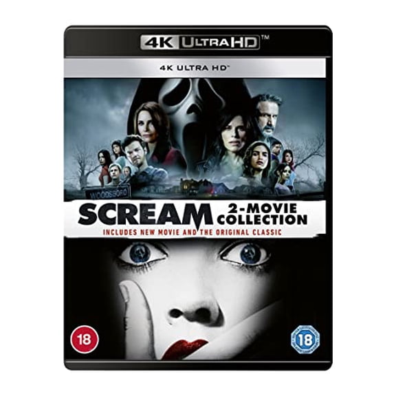 Scream (1996) & Scream (2022) (4K Ultra HD) Drew Barrymore Dylan Minnette Jack Quaid