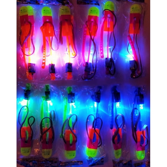 12 Pcs LED Flyer Sling Flare Copter Toy Party Favors