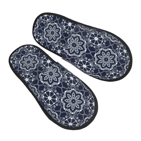

House Slippers for Women Men - geometry flower Soft House Shoes Fuzzy Slippers Lightweight Slip-On Cozy House Slippers for Woman Indoor Outdoor