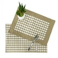 thumbnail image 4 of Fennco Styles Handmade Reversible Buffalo Plaid Solid Border Beige Placemats 14" W x 20" L, Set of 4, 4 of 4