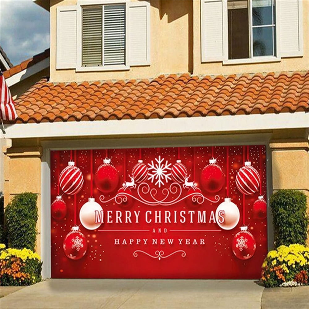 Christmas Holiday Banner Garage Door Decorations 6 x 13 ft Santa's