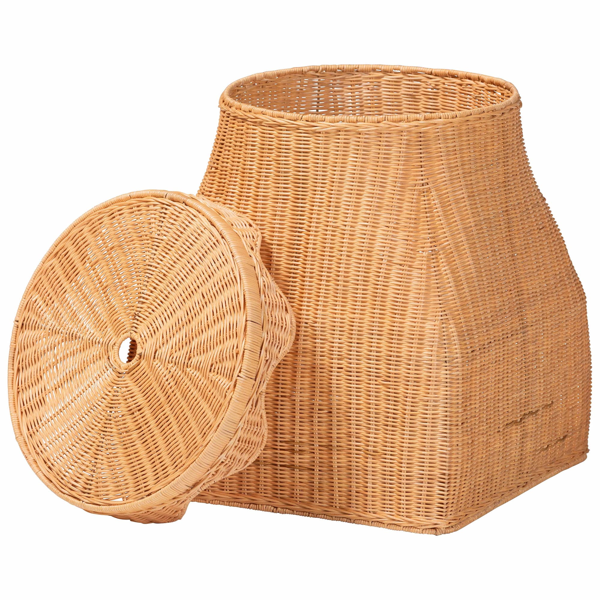 bali & pari Ada Boho Laundry Hamper, Light Honey