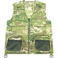 thumbnail image 2 of Cargo Vest for Kids with Reflective Straps & Bucket Hat with Chin Strap - Camo - S/M, 2 of 7