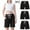 Black, variant on Eltusu Girls Athletic Shorts, Knee Length Elastic Waist Casual 3 Pieces Summer Shorts Black Size 2-10 T