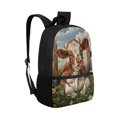 thumbnail image 2 of Uourmeti Smooth Zippers Backpack for Travel Daily Use, 17 Inchs Large Capacity School Backpack, Butterfly Cow, 2 of 6