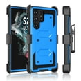 thumbnail image 6 of Takfox Case For Samsung Galaxy S22 Ultra,Shockproof Heavy Duty Rugged Locking Swivel Holster Belt Clip Kickstand Full Body Hard Shell Phone Cover Case,Blue, 6 of 7