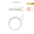 thumbnail image 5 of ANGARA Classic Seven Freshwater Cultured Pearl Band with Diamonds in 14K White Gold for Women | June Birthstone, Birthday, Anniversary, Jewelry Gift for Women | Pearl Ring, 5 of 8