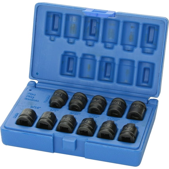 Grey Pneumatic (1211P 3/8" Drive 11-Piece Pipe Plug Socket Set