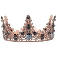 thumbnail image 1 of 1PC Retro Baroque Tiara Crowns Large Round Rhinestone Crown Jewelry Hair Accessories for Wedding Party, 1 of 7