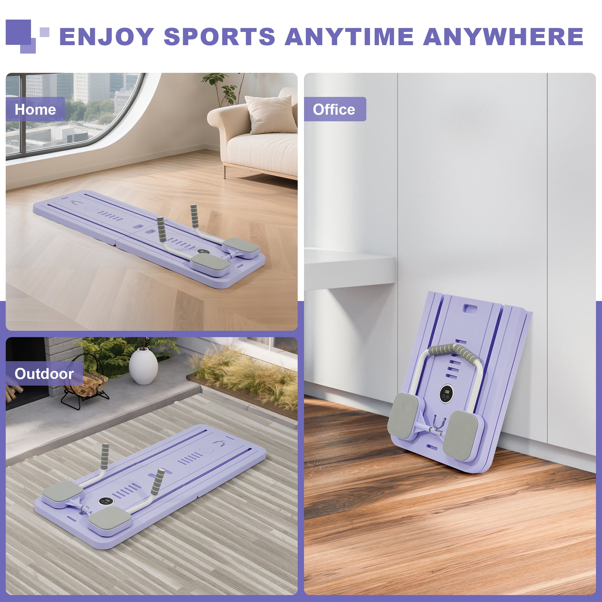 Signature Fitness Ultimate Pilates & Home Fitness Machine，Indoor Core & Full Body Workout, Adjustable Exercise Trainer for Abs & Muscles, Available in Purple or White
