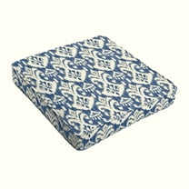 Sorra Home Indigo and Cream Indoor/Outdoor Cushion, Corded