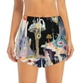 thumbnail image 2 of Balery Cute Mushroom Landscape Pattern Women's Running Shorts with Liner 2 Pockets Elastic Workout Athletic Gym Yoga Shorts-Medium, 2 of 7