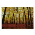 thumbnail image 2 of Nature Cutting Board, Forest Trees in the Fall with Orange Warm Leaves Lake Woodsy Design Farmhouse, Decorative Tempered Glass Cutting and Serving Board, Large Size, Brown Orange, by Ambesonne, 2 of 5