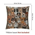 thumbnail image 4 of Acheng  Animals Throw Pillow Cushion Cover, Pattern of Pet Cats and Dogs Doodle Style Art Cartoon Style Retro Domestic Animals, Decorative Square Accent Pillow Case,Set Of 2  18x18in, 4 of 7