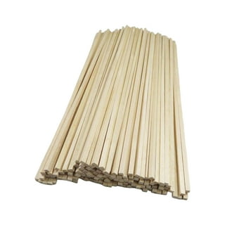 240 Pieces Balsa Wood Sticks Hardwood Square Wooden Craft Dowel Rods  Unfinish
