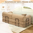 thumbnail image 6 of Timbernest 78.7" Convertible Sleeper Sofa Bed, Boucle Boneless Sofa with 2 Pillows, Floor Sofa Lounge Couch for Living Room, Ochre, 6 of 10