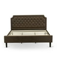 thumbnail image 6 of East West Furniture Granbury Engineered Wood King Platform Bed in Dark Brown, 6 of 7