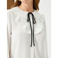 thumbnail image 5 of Long Sleeve Ruffle Tie Detail Shirt, 5 of 6