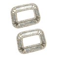 thumbnail image 3 of kurtrusly 2x Rhinestone Crystal Shoes Buckle Clips Decoration Bridal for Shoes Wedding Style A 1Set, 3 of 6