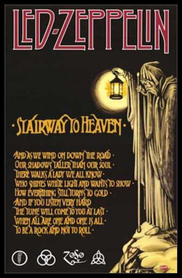 Led Zeppelin Stairway to Heaven Poster 23 X 32 