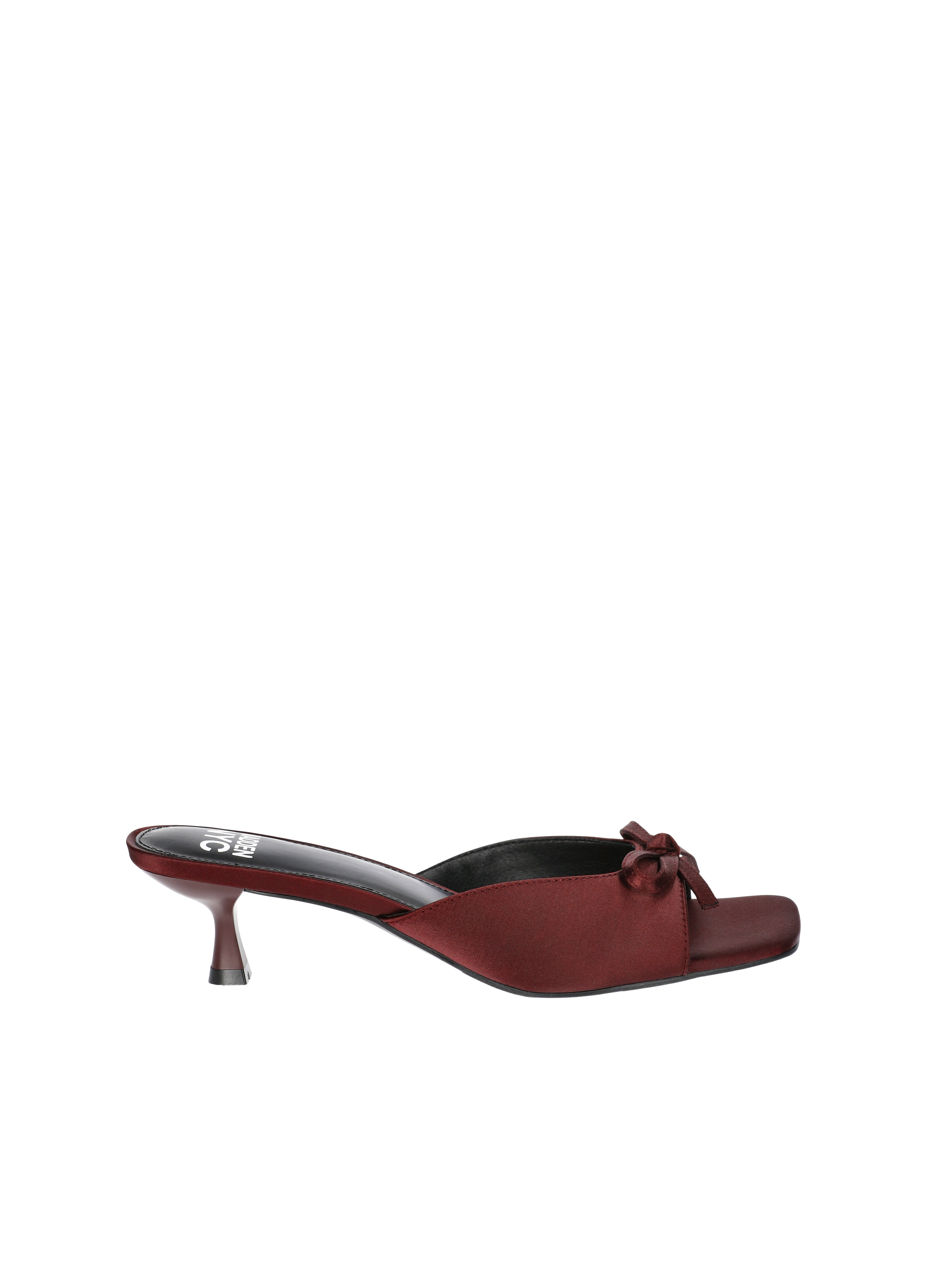Madden NYC Women's Faux Snakeskin Kitten Heel Sandals with Bow