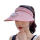 thumbnail image 1 of Sombreros de visera con ventilador Viseras de protección solar de área grande para mujeres y niños Sombrero de visera de ventilador recargable USB ajustable Rosa, 1 of 10