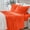 Orange, variant on Elegant Comfort Velvel Fleece 4 Pieces Sheet Set - Queen, Orange