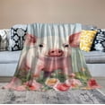 thumbnail image 2 of ONETECH Pig Blanket Pig Gifts for Pig Lovers Women Super Soft Cozy Cute Pig Stuff Throw Blankets Animal Plush Bedding Blanket Gifts for Kids Bed Decor, 2 of 6