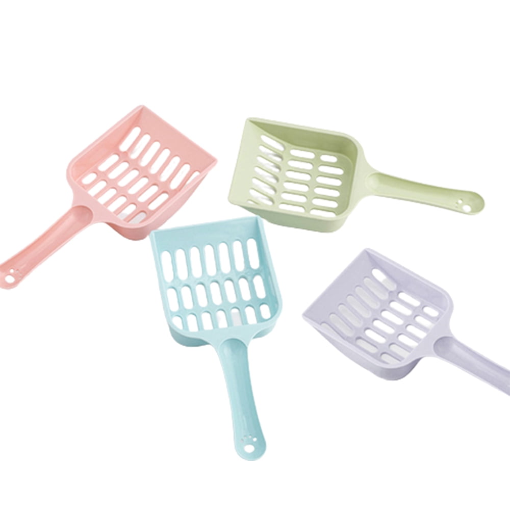 Dosaele 4 Pcs Pet Cleaning Supplies Plastic Cat Poop Shovel Cat Litter