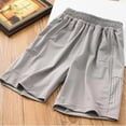 thumbnail image 4 of NIEWTR Boys Basketball Shorts Breathable Mesh Athletic Shorts with Drawstring for Gym Play(Grey,4-5 Years), 4 of 5