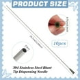 thumbnail image 2 of 10pc 304 Stainless Steel with Plastic Blunt Tip Dispensing Needle Long Syringe Needle Applicator Needles for Liquid Measuring Epoxy Resin Craft Stainless Steel Color 29.7x0.75cm, 2 of 6