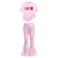 thumbnail image 3 of MuXiKeJi Clothes valentine outfit for little girls,Toddler Outfits for Girls 5t Letter Print Comfortable Sweatsuit Pullover Tops and Pants 2pcs Outfits Clothes Set, 3 of 5