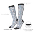 thumbnail image 5 of Picia Women Crew Soft Moisture-wicking Socks Lily Flower Pattern Design Cotton Socks, One Size fit All, 5 of 9
