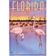 thumbnail image 3 of Florida, Flamingos at Sunset (100% Cotton Canvas Reusable Tote Bag), 3 of 3