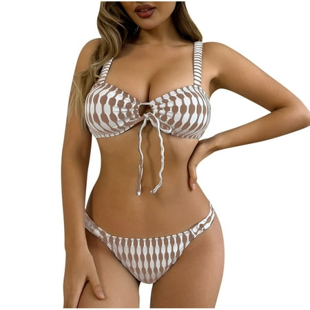Plus Size Bathing Suit For Women High Waisted  Tummy Control Swimwear Strapless One Piece Swimsuit Ruched Bathing Suits for Women Slimming Bandeau Tube Top Bikini