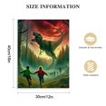 thumbnail image 2 of Nawypu  Frank Frazetta T Rex Swamp Dinosaur Science Fiction Fantasy Artwork Artist SciFi Comic Book Cover Retro Vintage Tyrannosaurus Rex Stretched Canvas Art Wall Decor, 2 of 5
