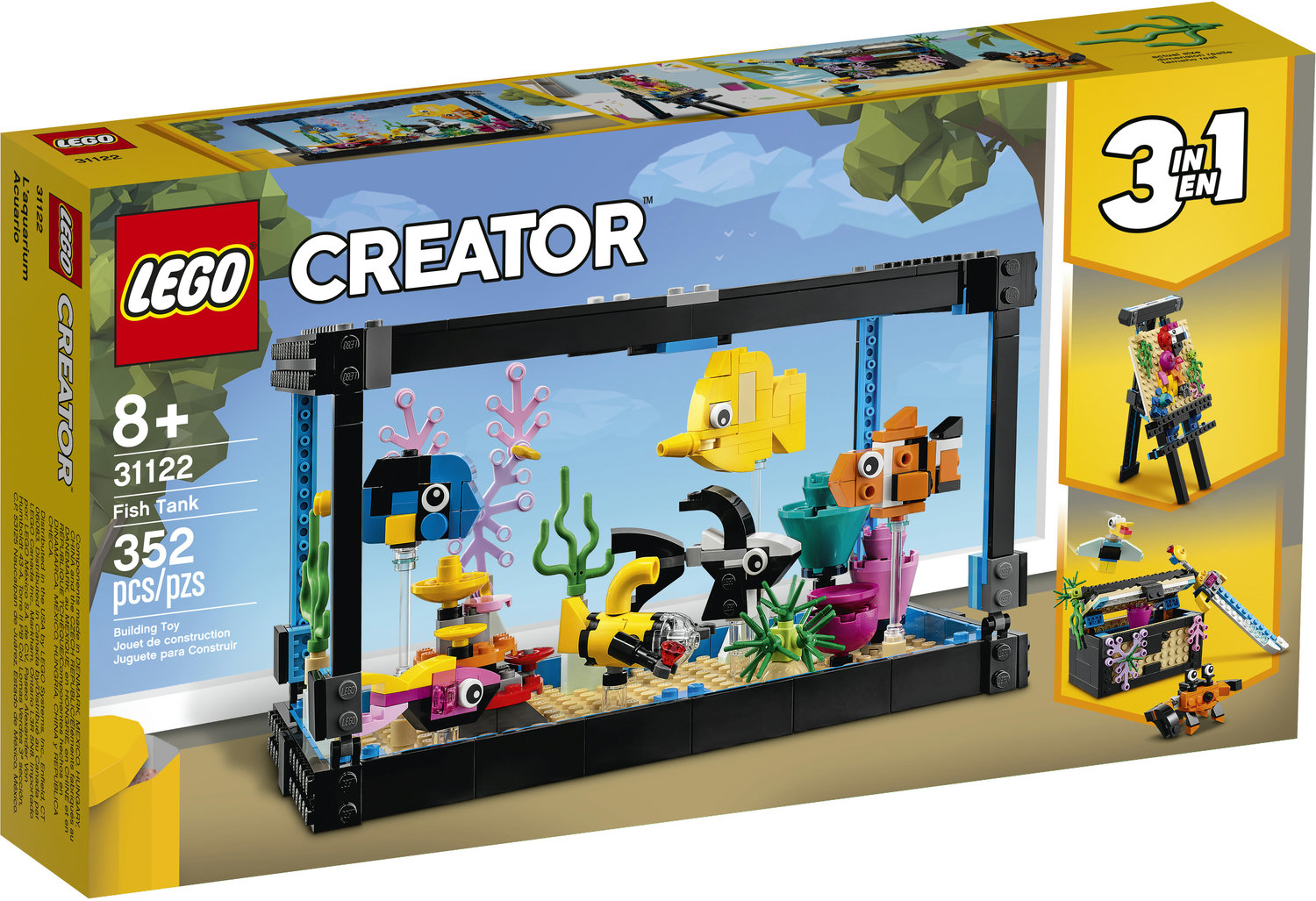 LEGO Creator 3in1 Fish Tank 31122 BuildingToy; Great Gift for Kids (352 Pieces) - image 4 of 10