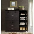thumbnail image 3 of Bowery Hill 7 Drawer Chest with Locks on 2 Drawers and 1 Door in Chocolate Wood, 3 of 5
