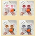 thumbnail image 6 of Otqutp Kids Girls Cute Bunny Slippers Fuzzy House Slides Winter Warm Non Slip Bedroom Shoes Indoor Furry Soft Cozy Slippers, 6 of 9