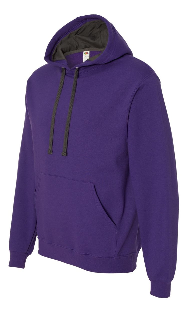 fruit of the loom purple sweatshirt