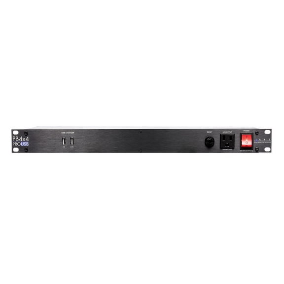ART PB4X4PROUSB Rackmount Power Distribution System with Voltage Meter and EMI Filtering