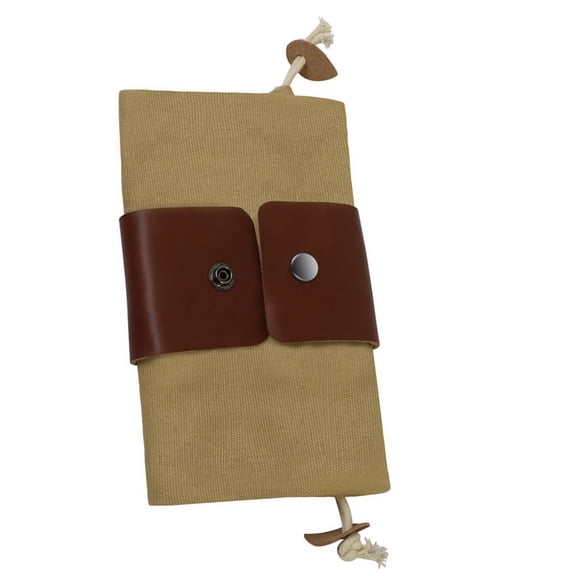 Foldable Waxed Canvas Foraging Pouches for Outdoor Tool Storage Hiking Waist Pack Leather Mushroom Belt Bag