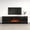 Black, variant on Granero BL-EF Fireplace TV Stand for TVs up to 90", Modern High Gloss 79" Entertainment Center, Electric Fireplace TV Media Console with Storage Cabinets