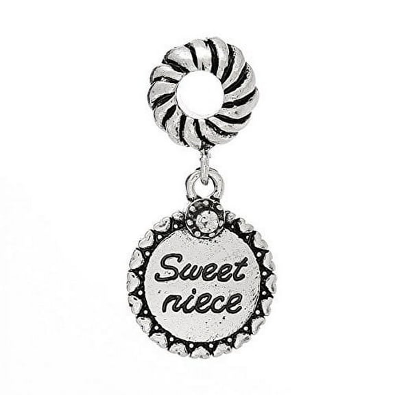 Sweet Niece Charm for European Snake Chain Bracelet