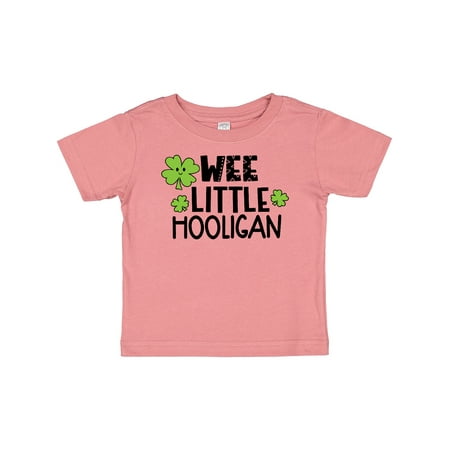 

Inktastic St. Patrick s Day Wee Little Hooligan with Clovers Gift Baby Boy or Baby Girl T-Shirt