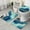Blue Marble Gold-1, variant on Blue Gold Marble Pattern Bathroom Rugs Sets 3 Piece,Toilet Cover Set,Absorbent Non Slip Bathroom Mats Sets with U-Shaped Contour Rug Toilet Rug Set