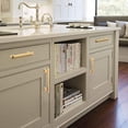 thumbnail image 5 of Utopia Alley 5pcs Tristan Pull Handle - Decorative Cabinet Drop Pull Handles- Vintage Cabinet Hardware with Hand Finished Polished Gold - Metal Drawer Pull Handle, 3.75" Center to Center, 5 of 9