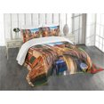 thumbnail image 3 of Ambesonne Italy Quilted Bedspread Set 3 Pcs, Venice Canal Cityscape, Queen Size, Multicolor, 3 of 5